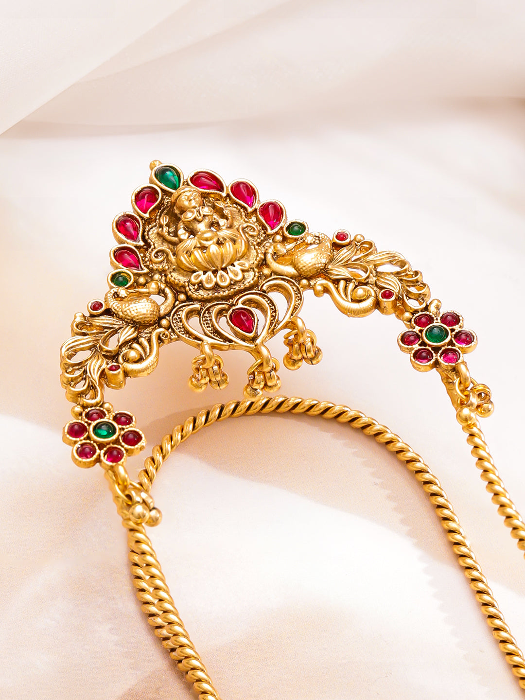 Pink & Green Golden Armlet フリーサイズ