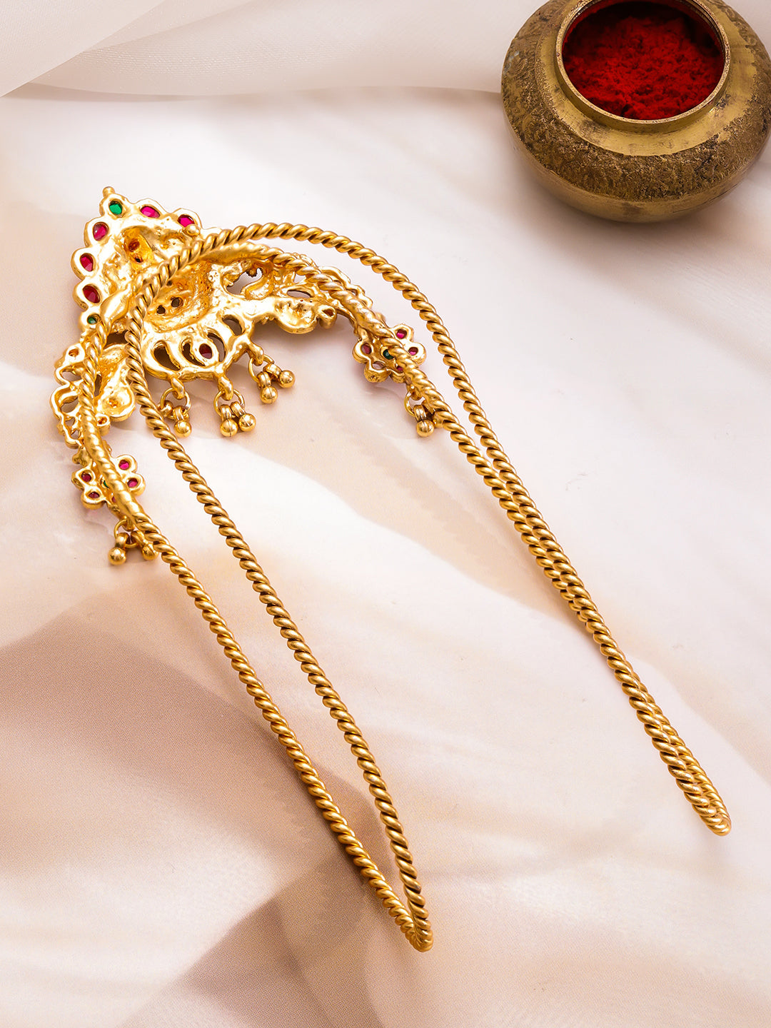 Pink & Green Golden Armlet フリーサイズ