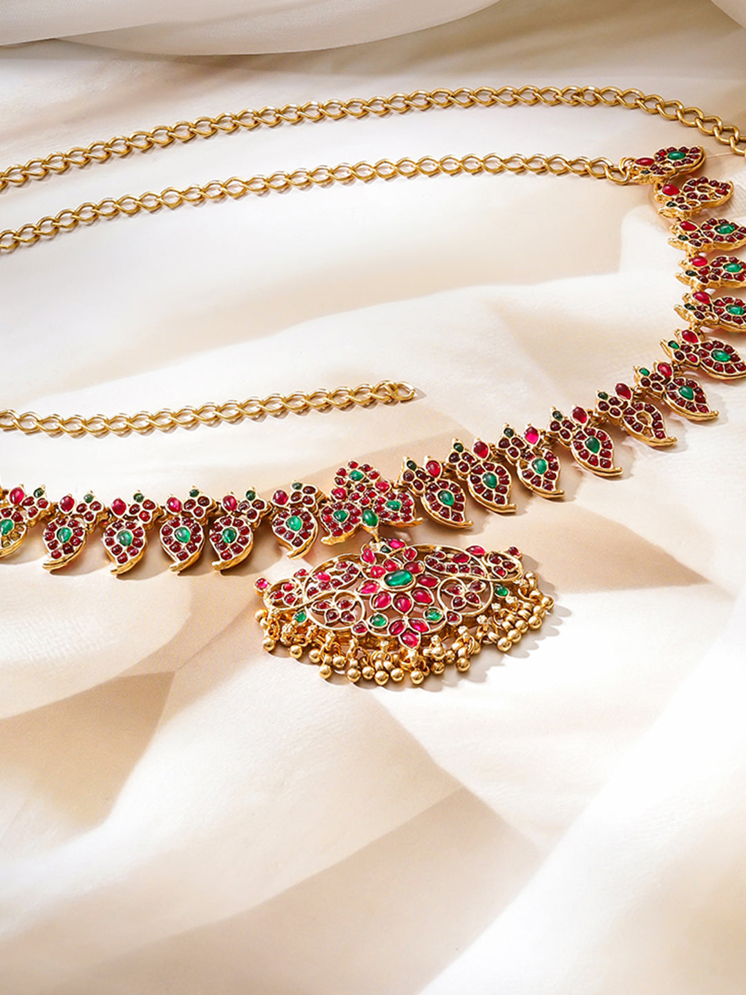 Rubans Artificial Stones Studded Waist Chain Saree Accessories フリーサイズ