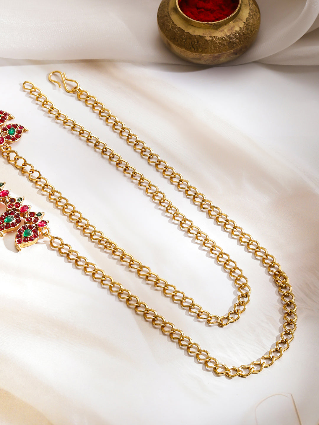 Rubans Artificial Stones Studded Waist Chain Saree Accessories フリーサイズ