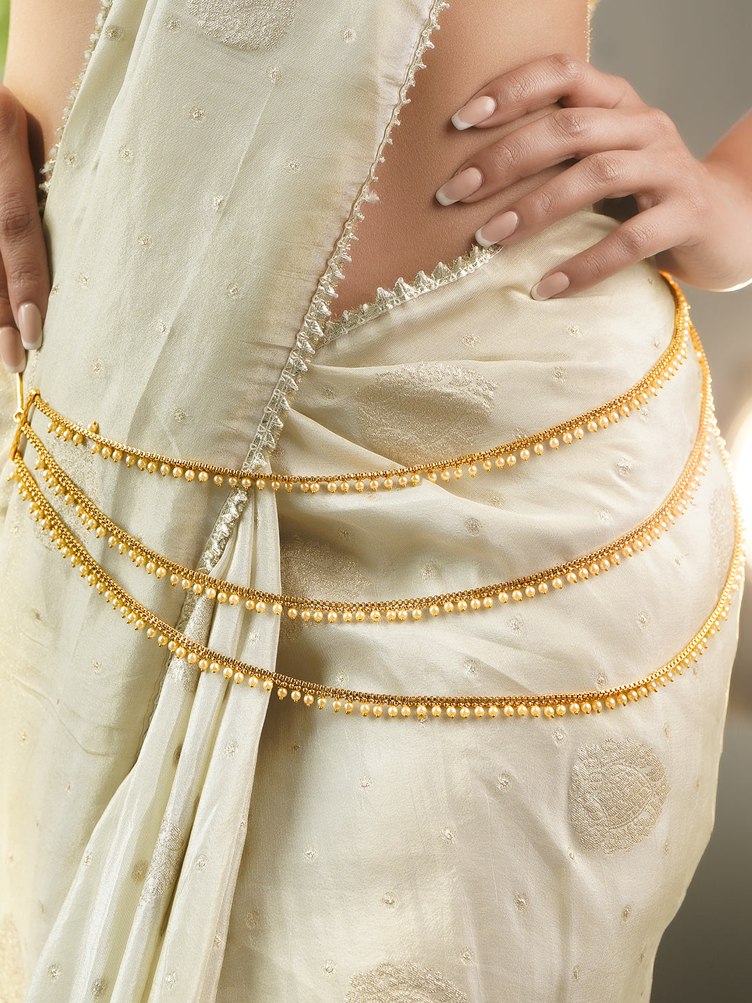 Golden Pearl Ethnic Kamarbandh フリーサイズ