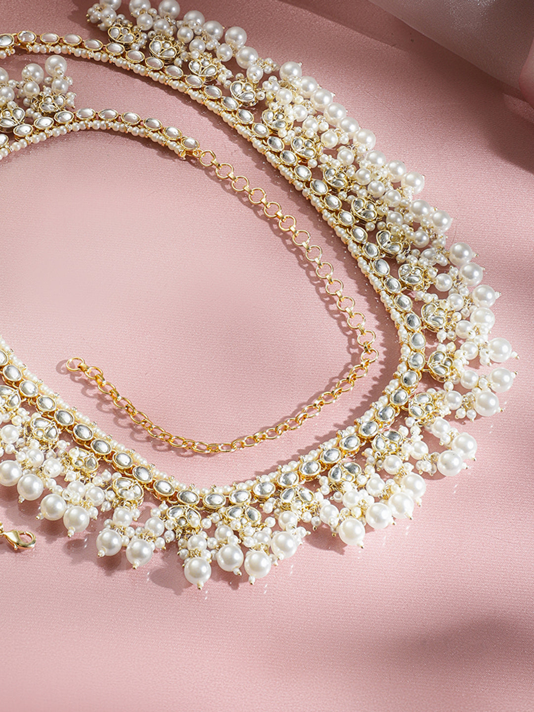 Pearl Beaded Designer Kamarbandh フリーサイズ