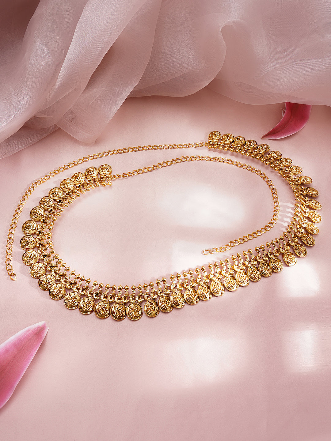 Festive Coins Gold Kamarbandh フリーサイズ