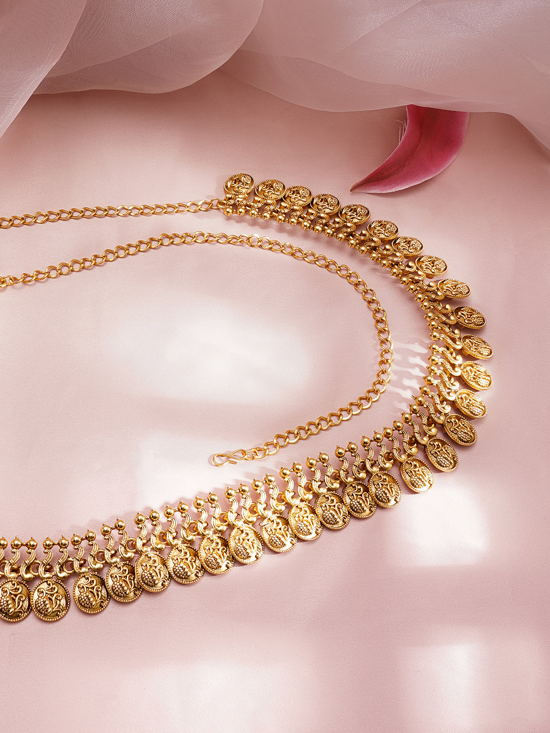 Festive Coins Gold Kamarbandh フリーサイズ