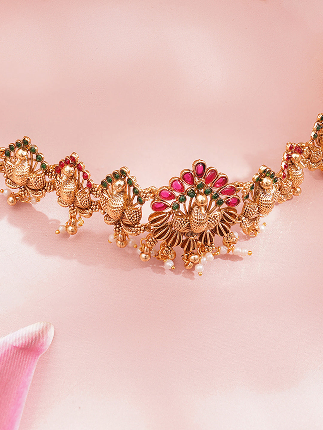 Gold Plated Peacock Design Waist Chain Belt フリーサイズ