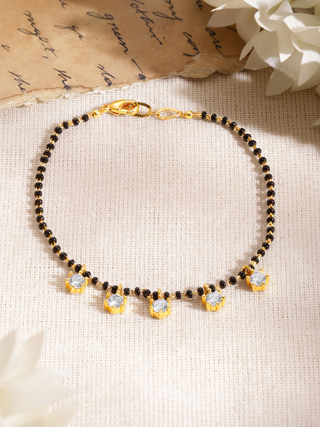 Minimal Gold Mangalsutra Style Bracelet フリーサイズ