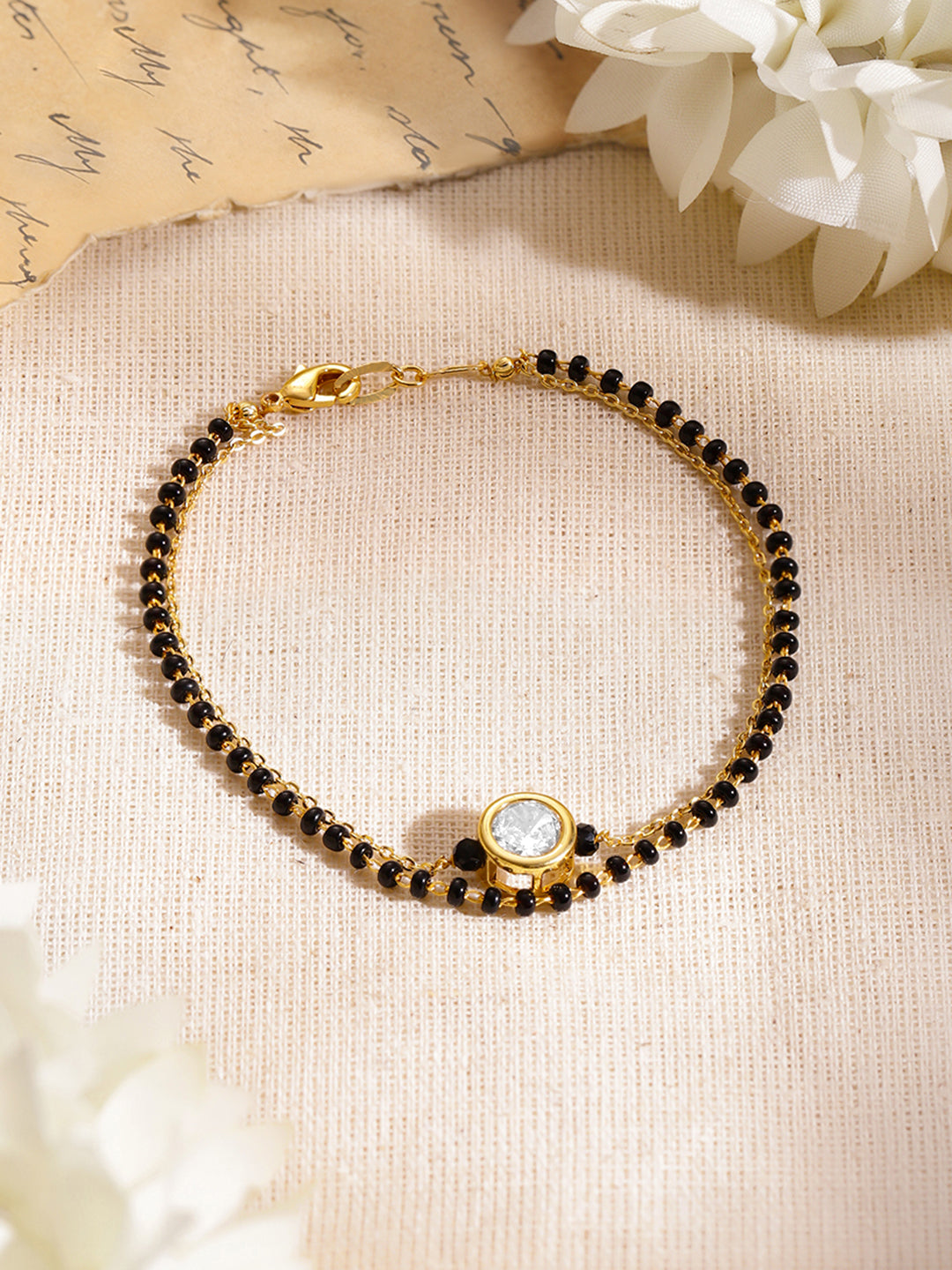 Minimal Gold Mangalsutra Style Bracelet フリーサイズ