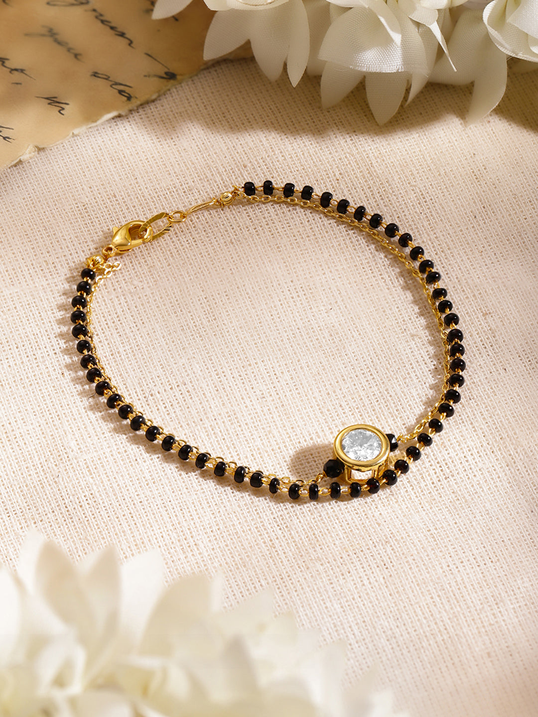 Minimal Gold Mangalsutra Style Bracelet フリーサイズ
