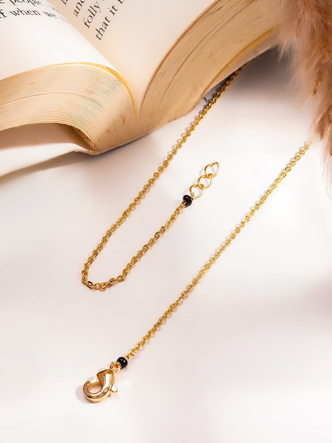 Minimal Gold CZ Mangalsutra Necklace フリーサイズ
