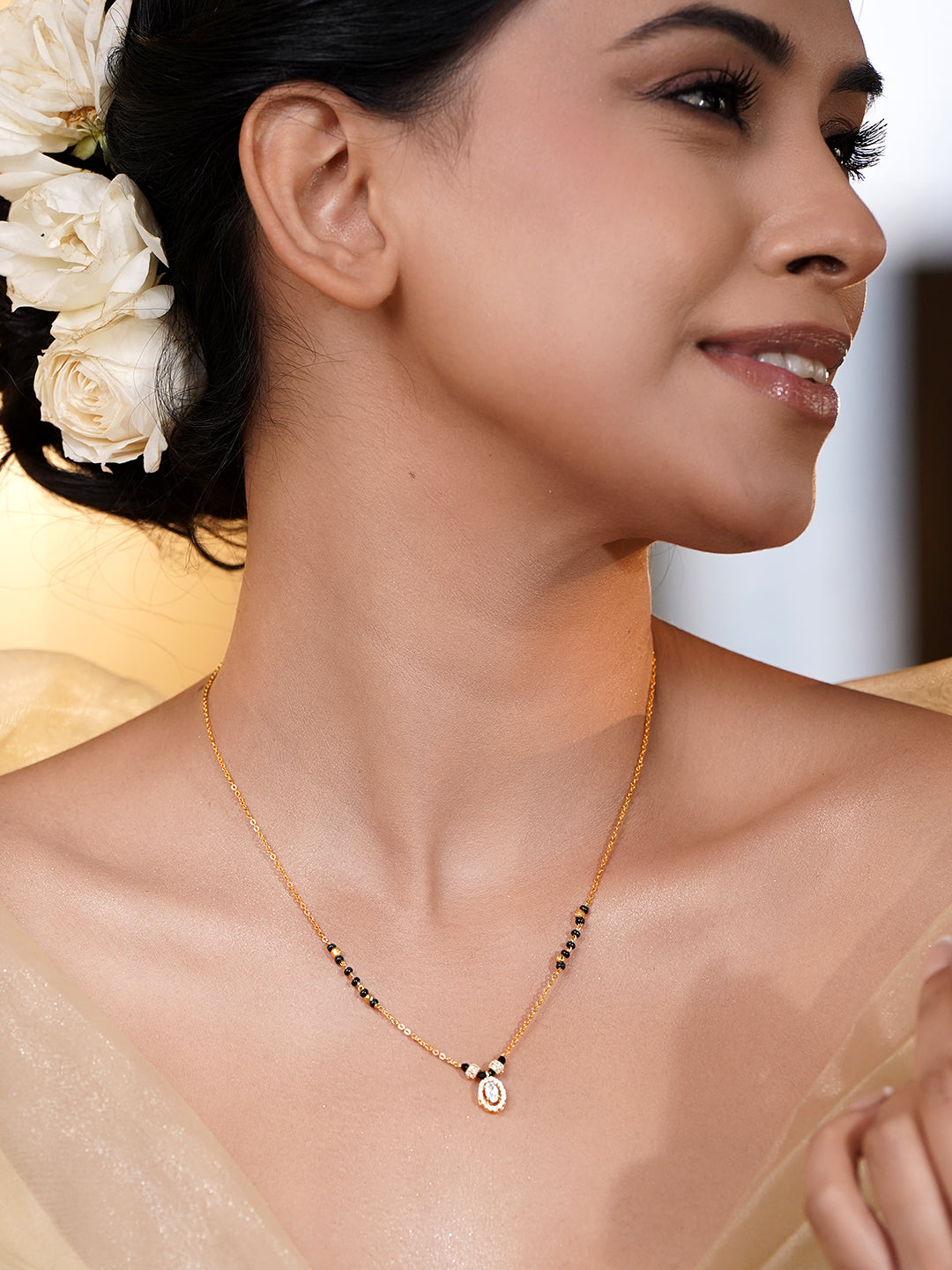 Everyday Spark Black Beaded Mangalsutra フリーサイズ