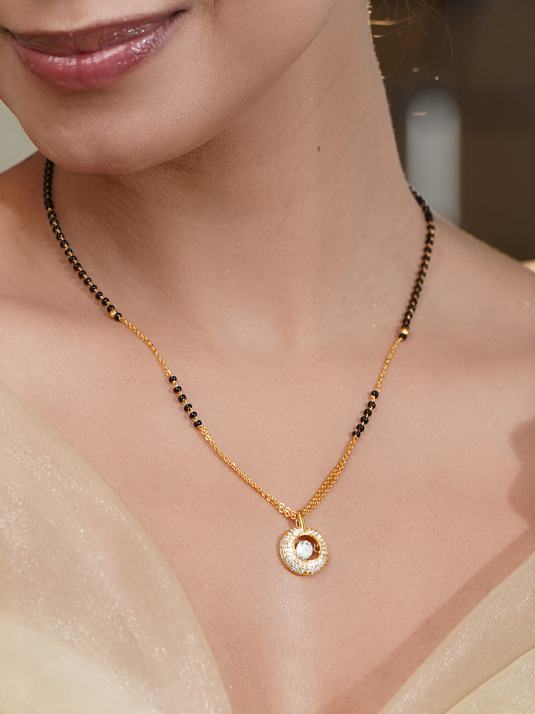 Classic Circle Mangalsutra Necklace フリーサイズ