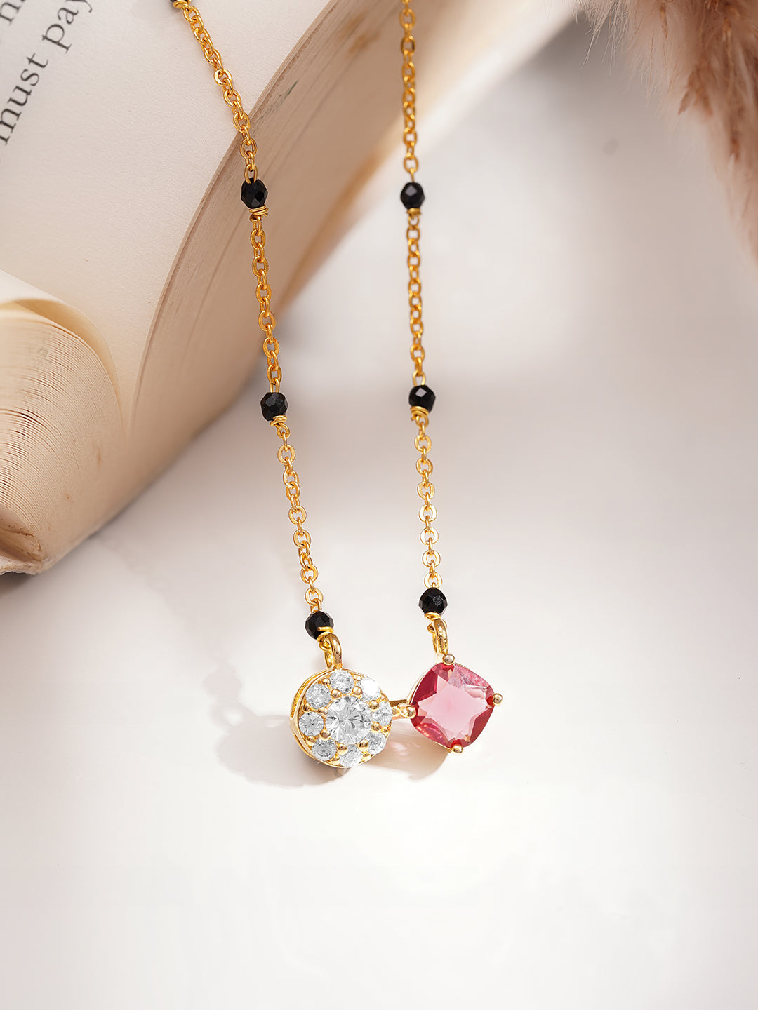 Modern Twin Charm Mangalsutra フリーサイズ