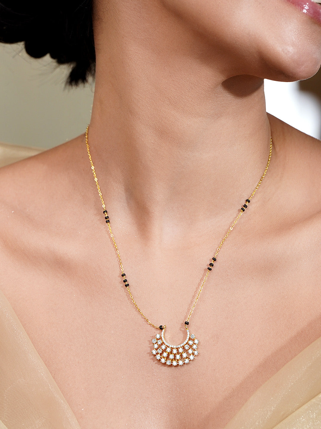 Minimal Bridal Black Beaded Mangalsutra フリーサイズ