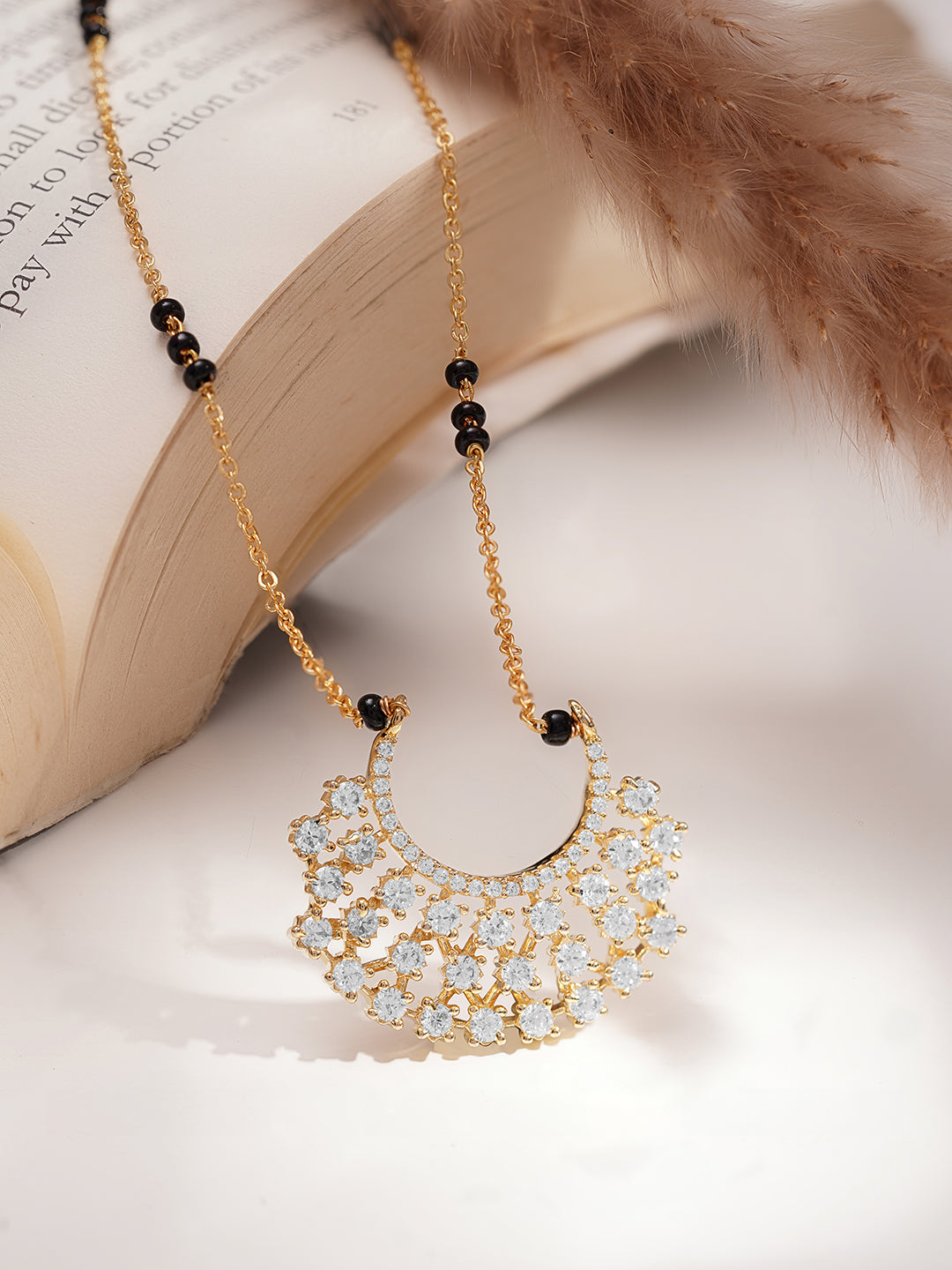 Minimal Bridal Black Beaded Mangalsutra フリーサイズ