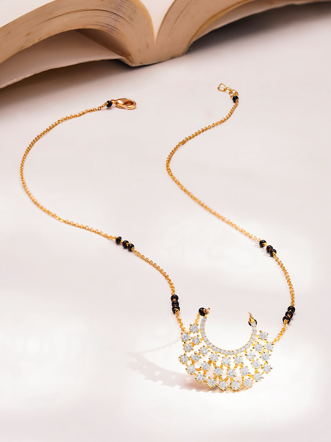Minimal Bridal Black Beaded Mangalsutra フリーサイズ