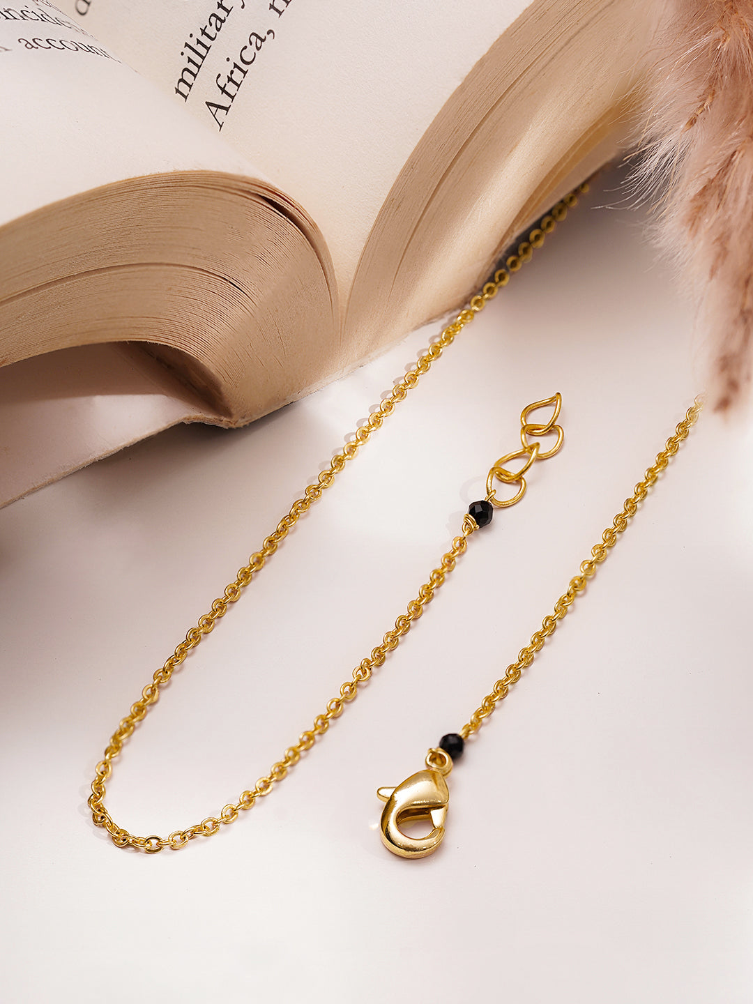 Dual Diamond Spark Gold Mangalsutra Necklace フリーサイズ