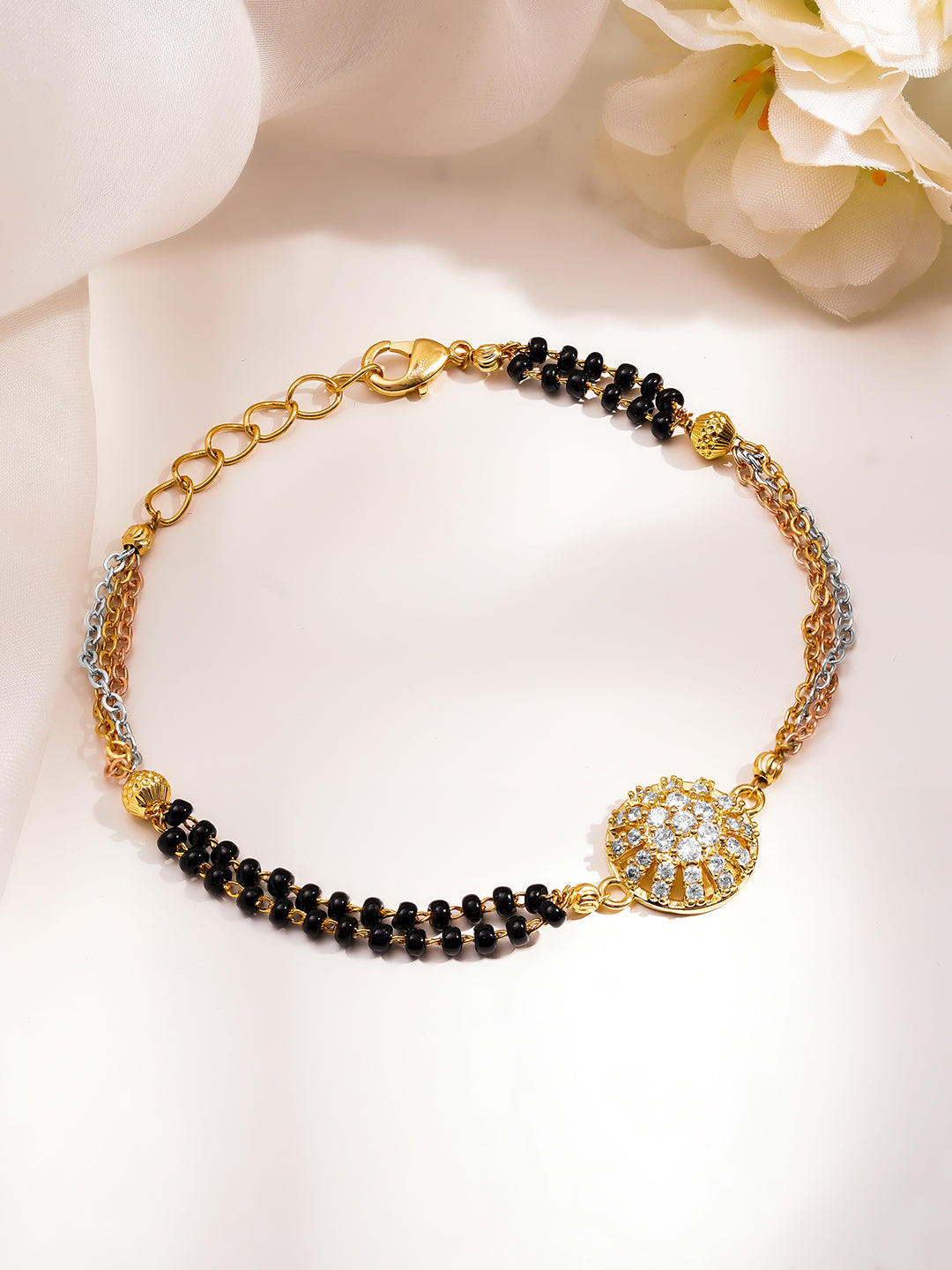 Delicate Charm American Diamond Mangalsutra Bracelet フリーサイズ