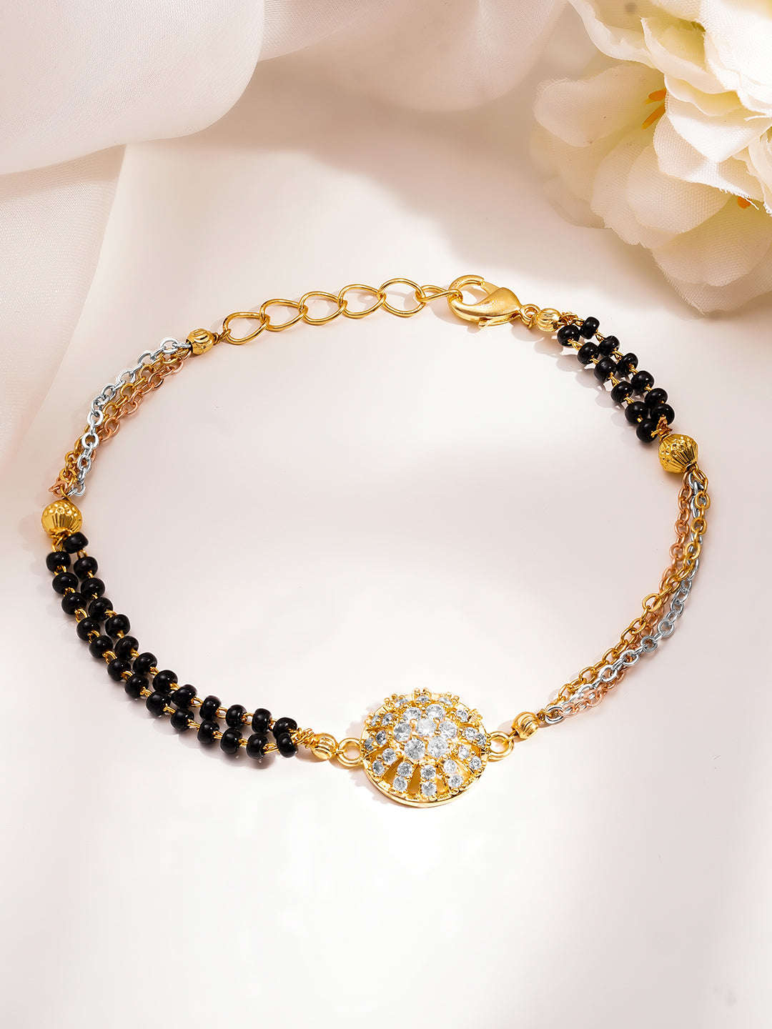 Delicate Charm American Diamond Mangalsutra Bracelet フリーサイズ