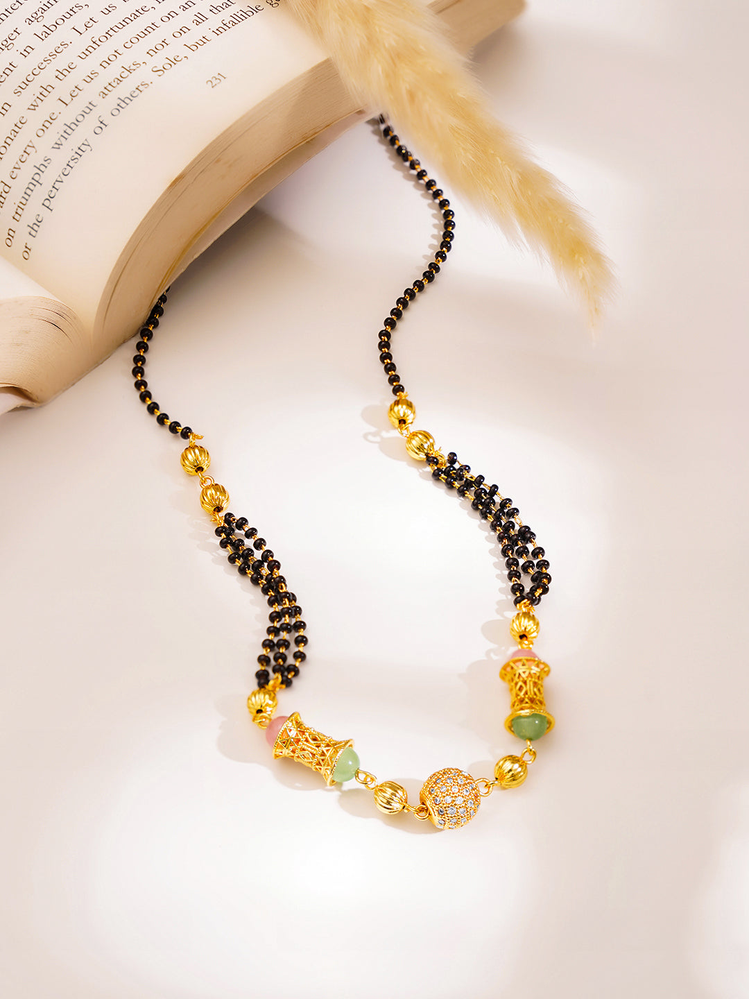 Gold Diamond Spark Mangalsutra Necklace フリーサイズ