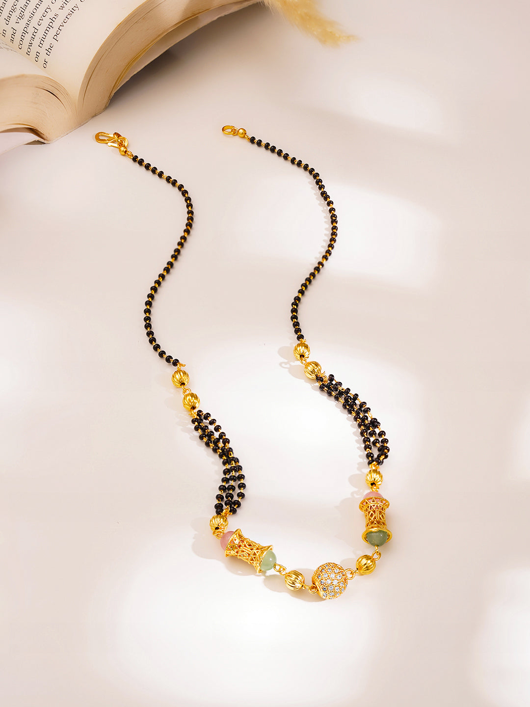 Gold Diamond Spark Mangalsutra Necklace フリーサイズ