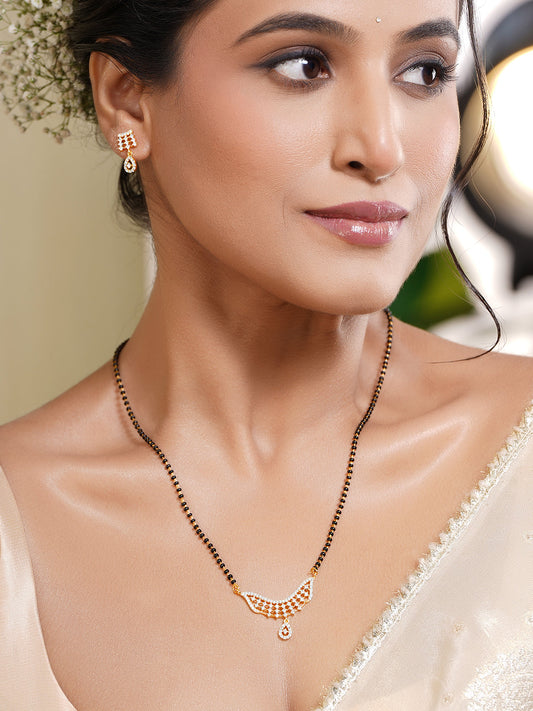 Everyday Elegance American Diamond Mangalsutra Set フリーサイズ