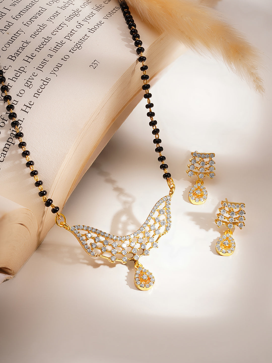 Everyday Elegance American Diamond Mangalsutra Set フリーサイズ