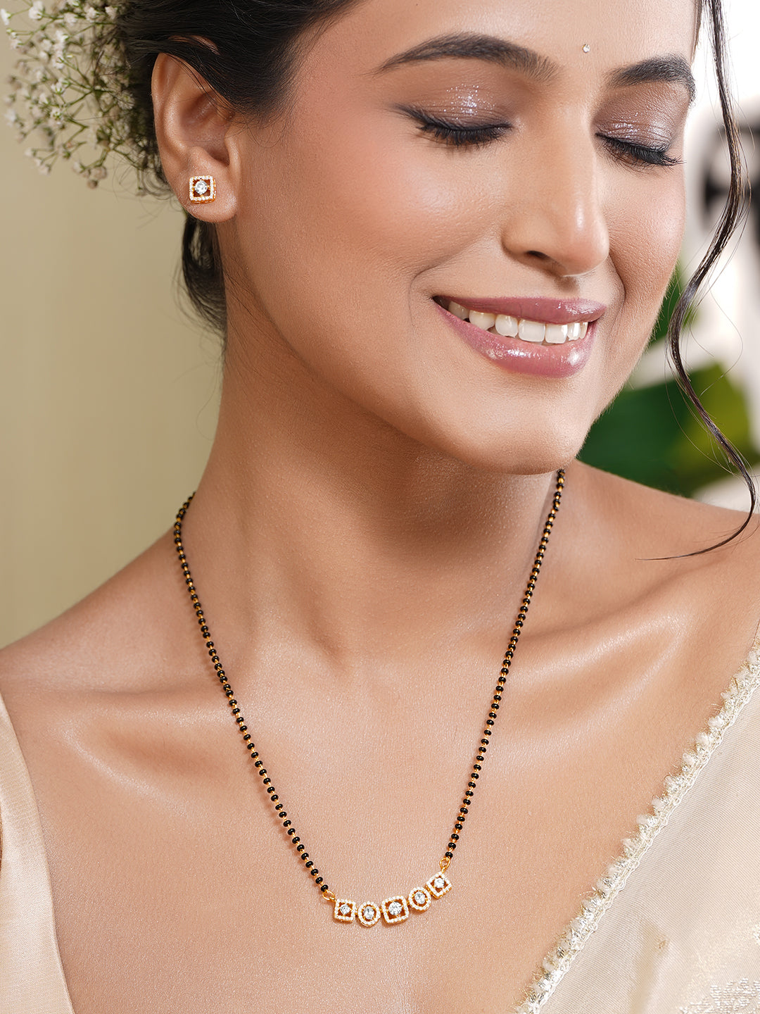 Everyday Elegance American Diamond Mangalsutra Set フリーサイズ
