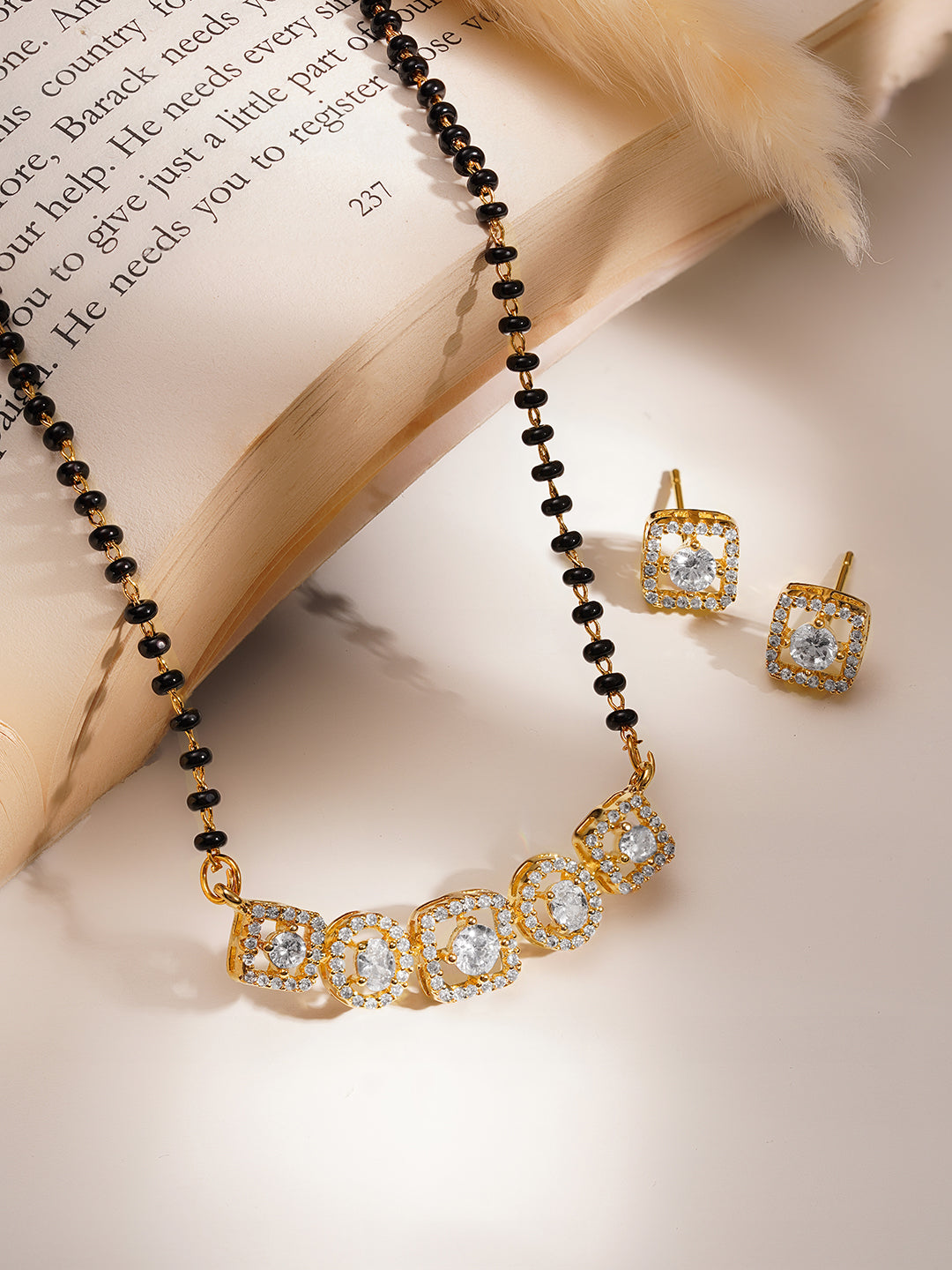 Everyday Elegance American Diamond Mangalsutra Set フリーサイズ