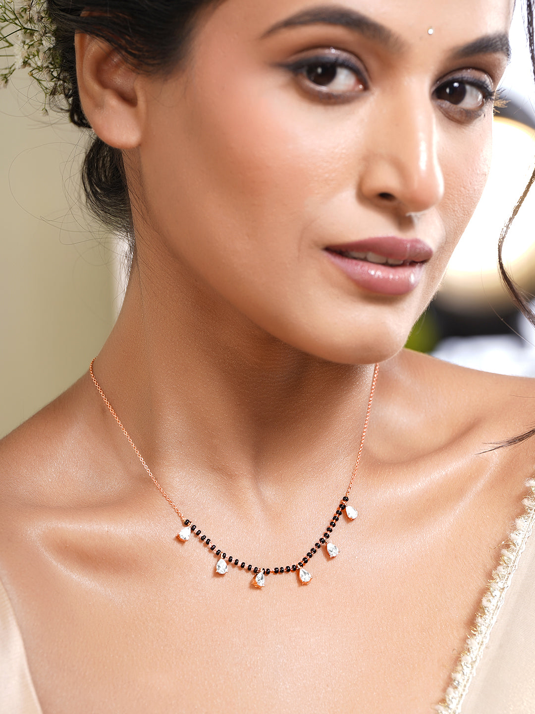 Minimal Charm American Diamond Mangalsutra フリーサイズ