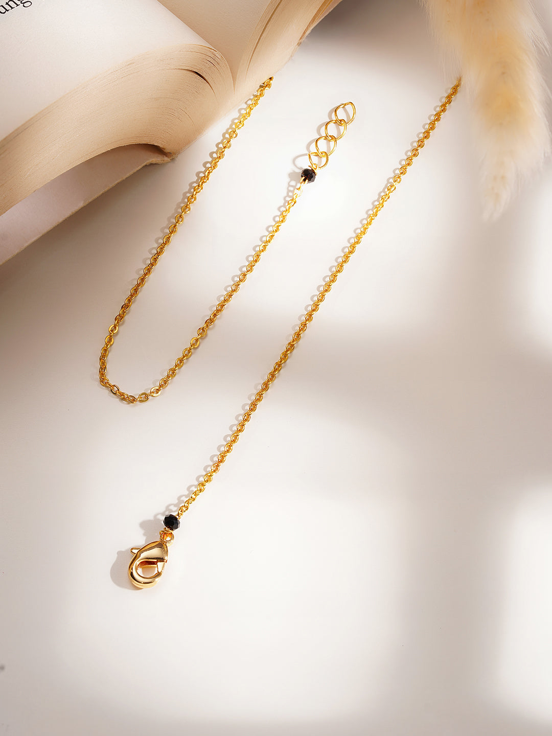 【Rubans】 Silver Cubic Zirconia Halo Drop Mangalsutra｜シルバートーン キュービックジルコニア ヘイロー ドロップ マンガルスートラ