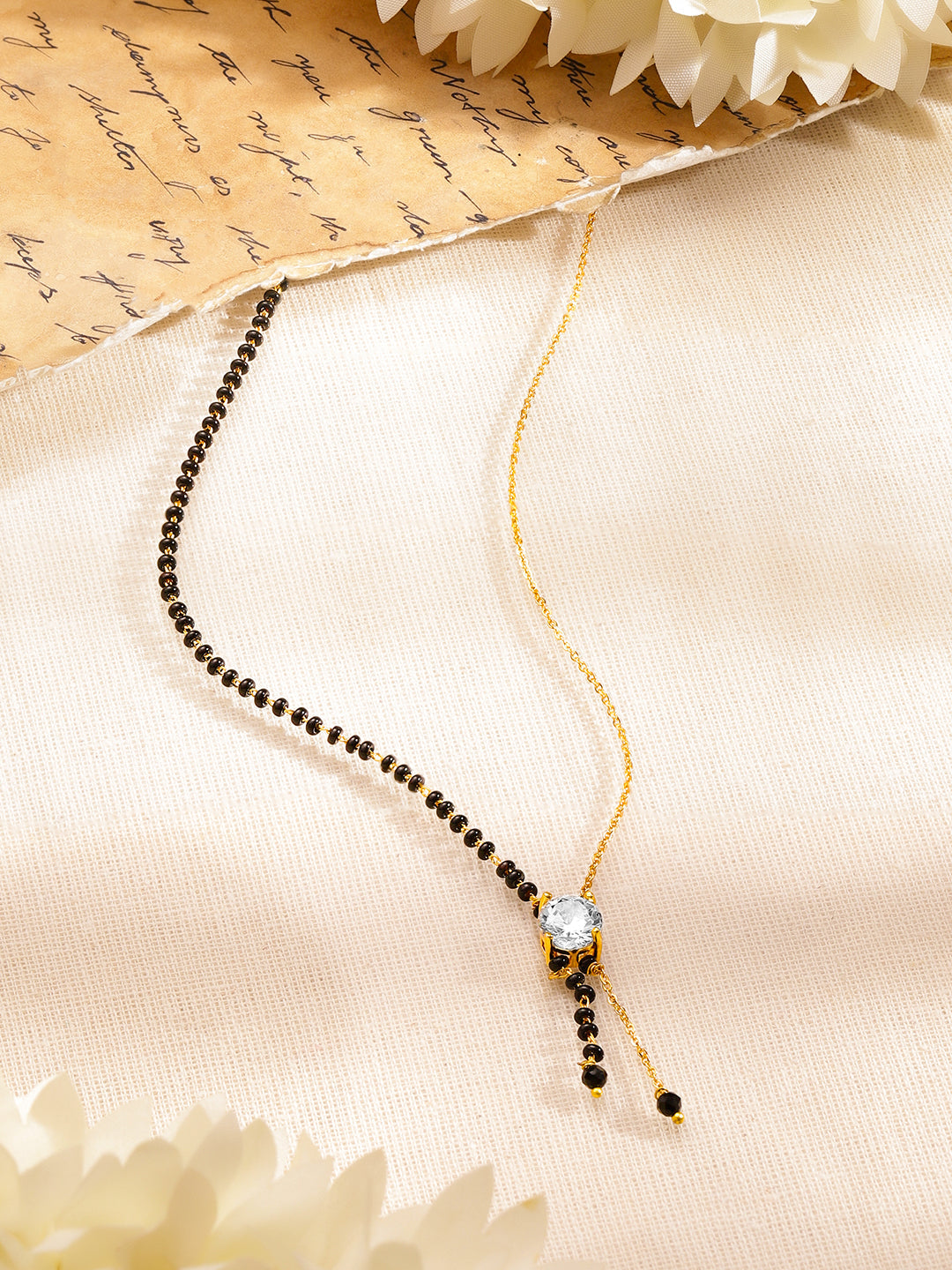 Minimal Sparkle AD Drop Mangalsutra フリーサイズ