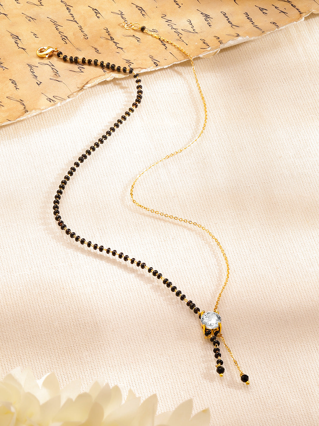 Minimal Sparkle AD Drop Mangalsutra フリーサイズ