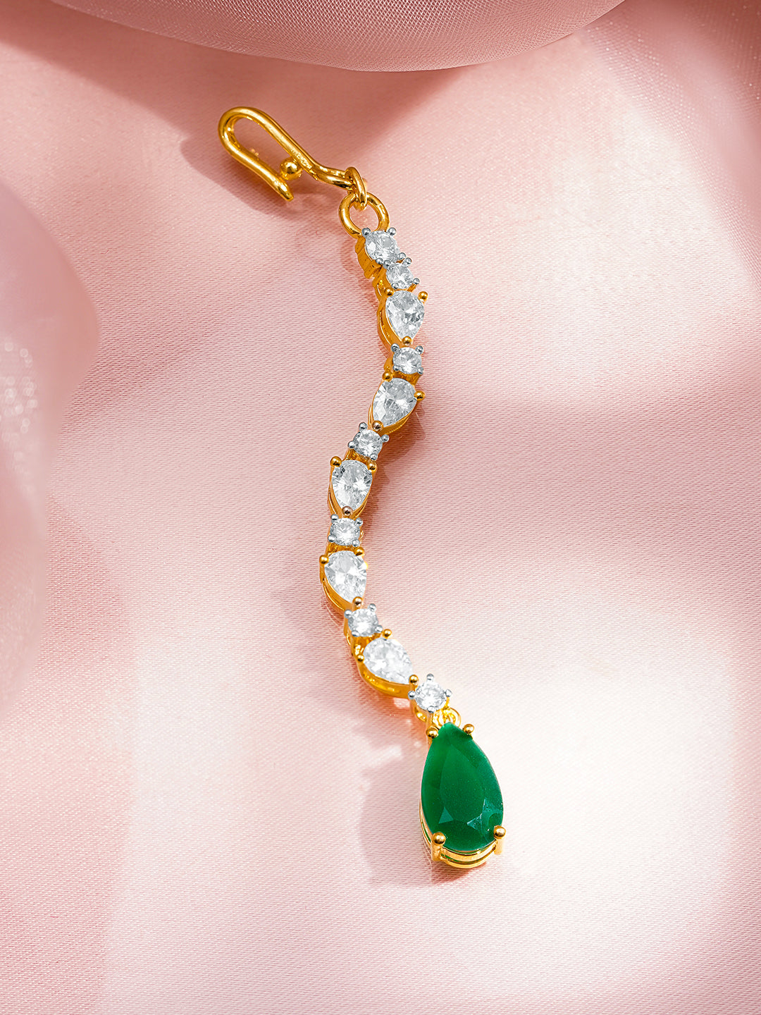Emerald Drop Maangtikka Design フリーサイズ