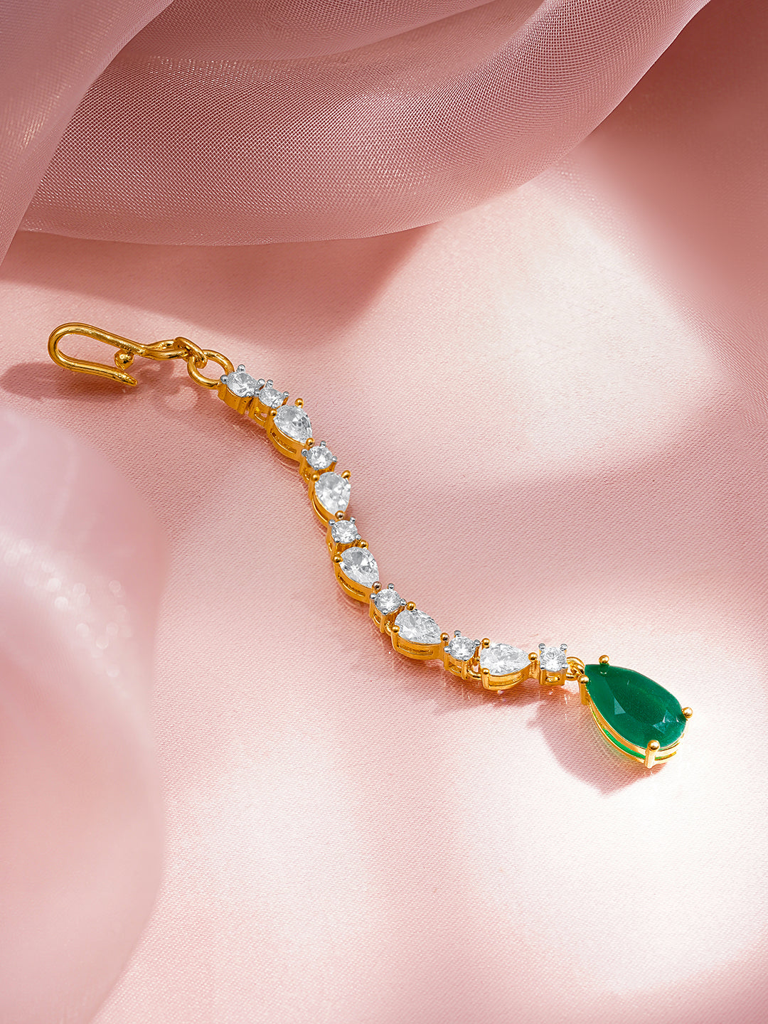 Emerald Drop Maangtikka Design フリーサイズ