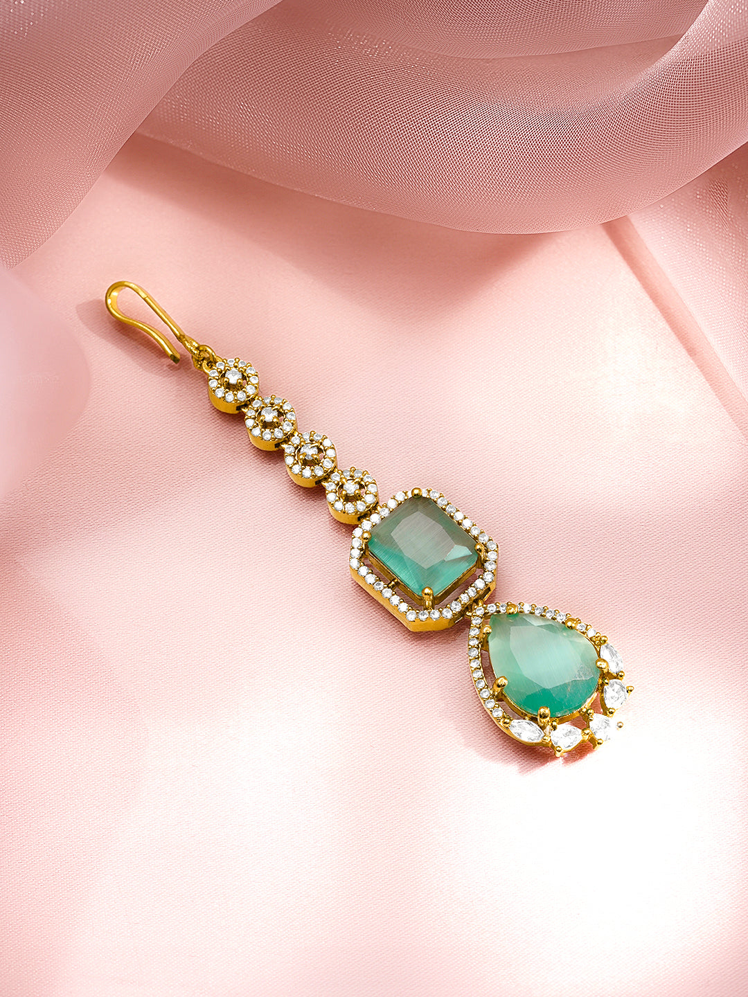 Pastel Elegance Bridal Maang Tikka フリーサイズ