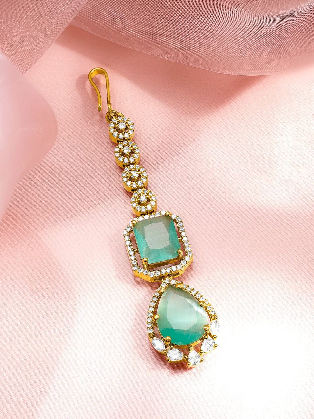 Pastel Elegance Bridal Maang Tikka フリーサイズ