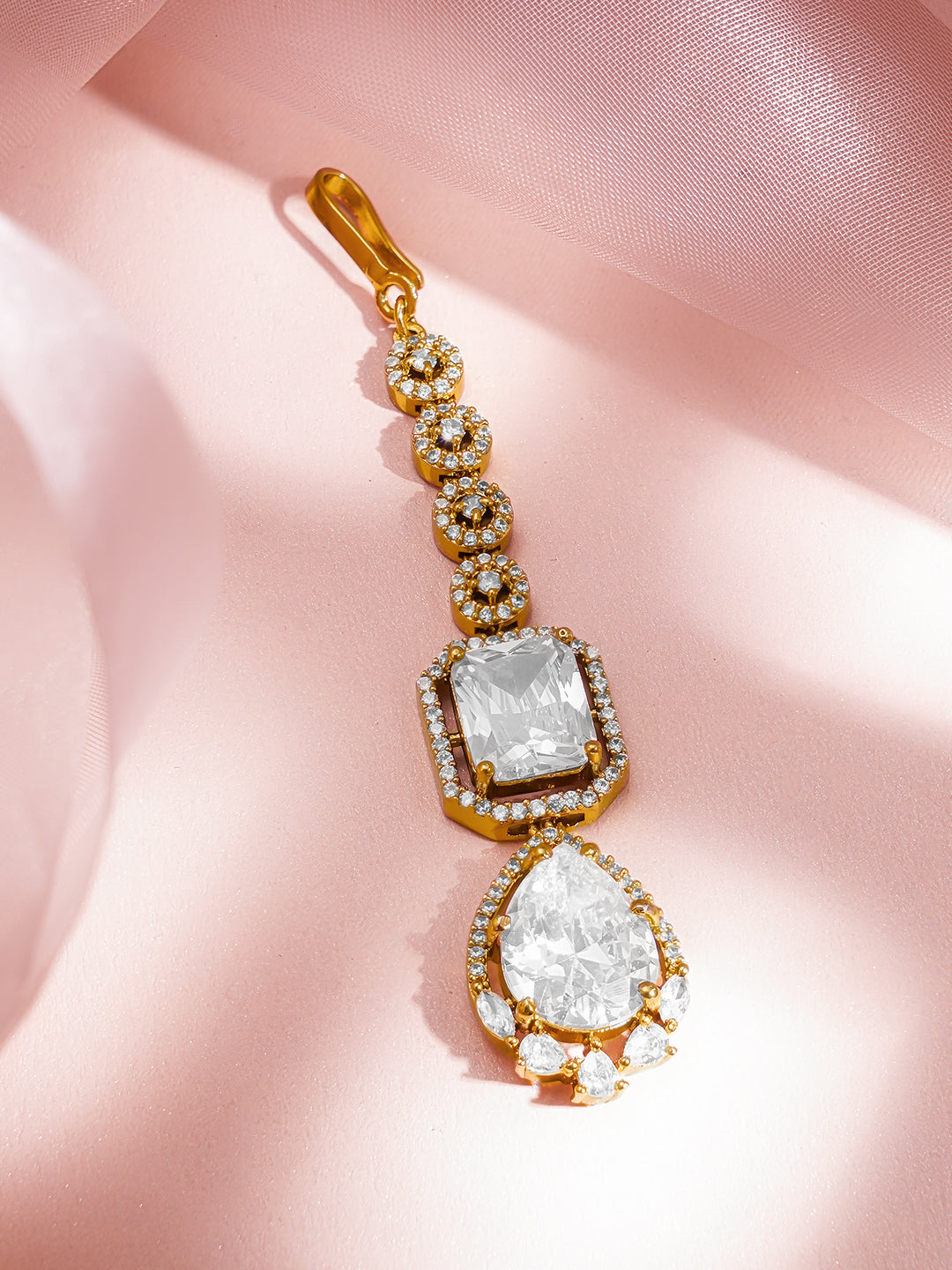 Festive Ready Diamond Shine Maangtikka フリーサイズ