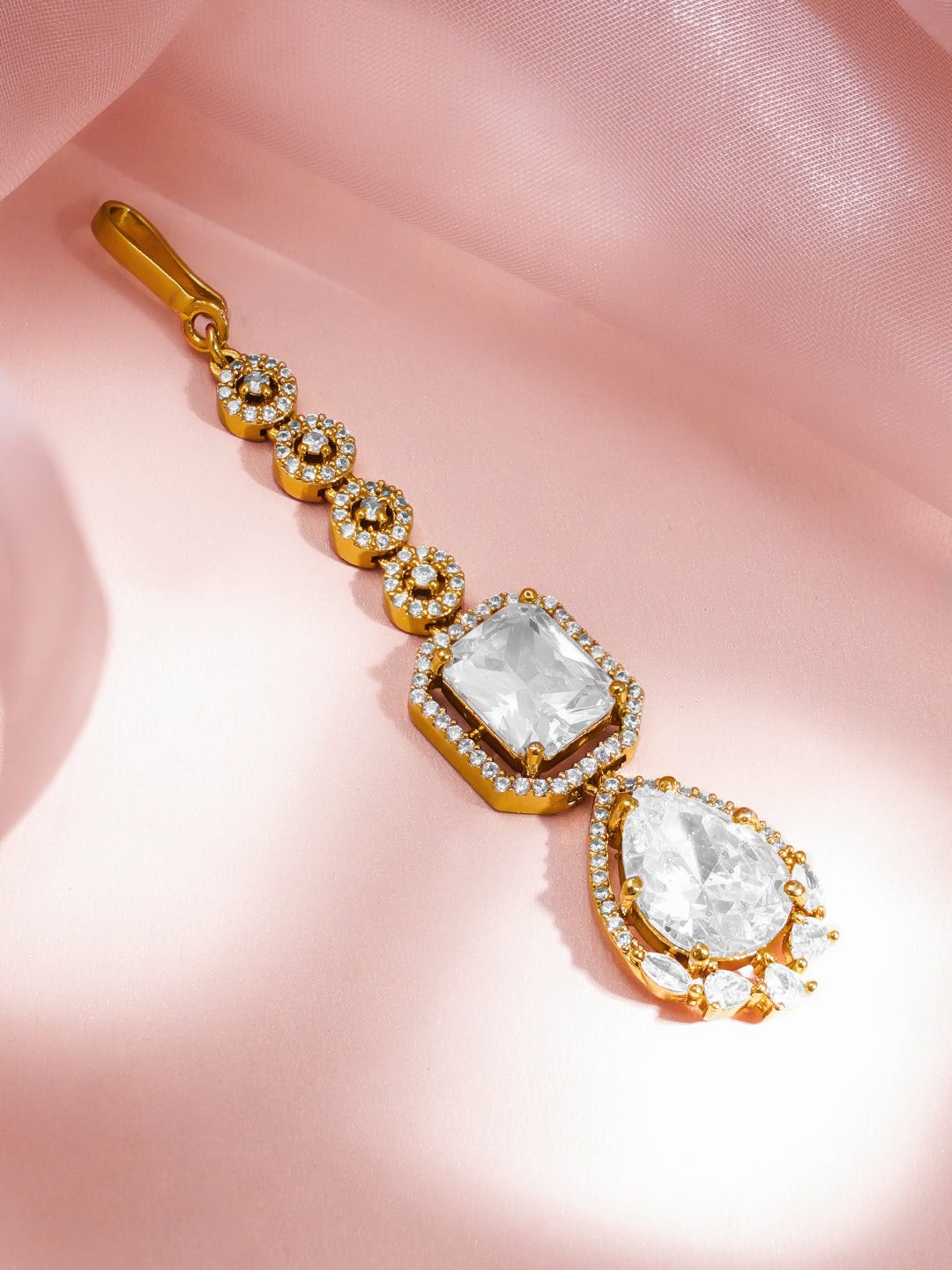 Festive Ready Diamond Shine Maangtikka フリーサイズ
