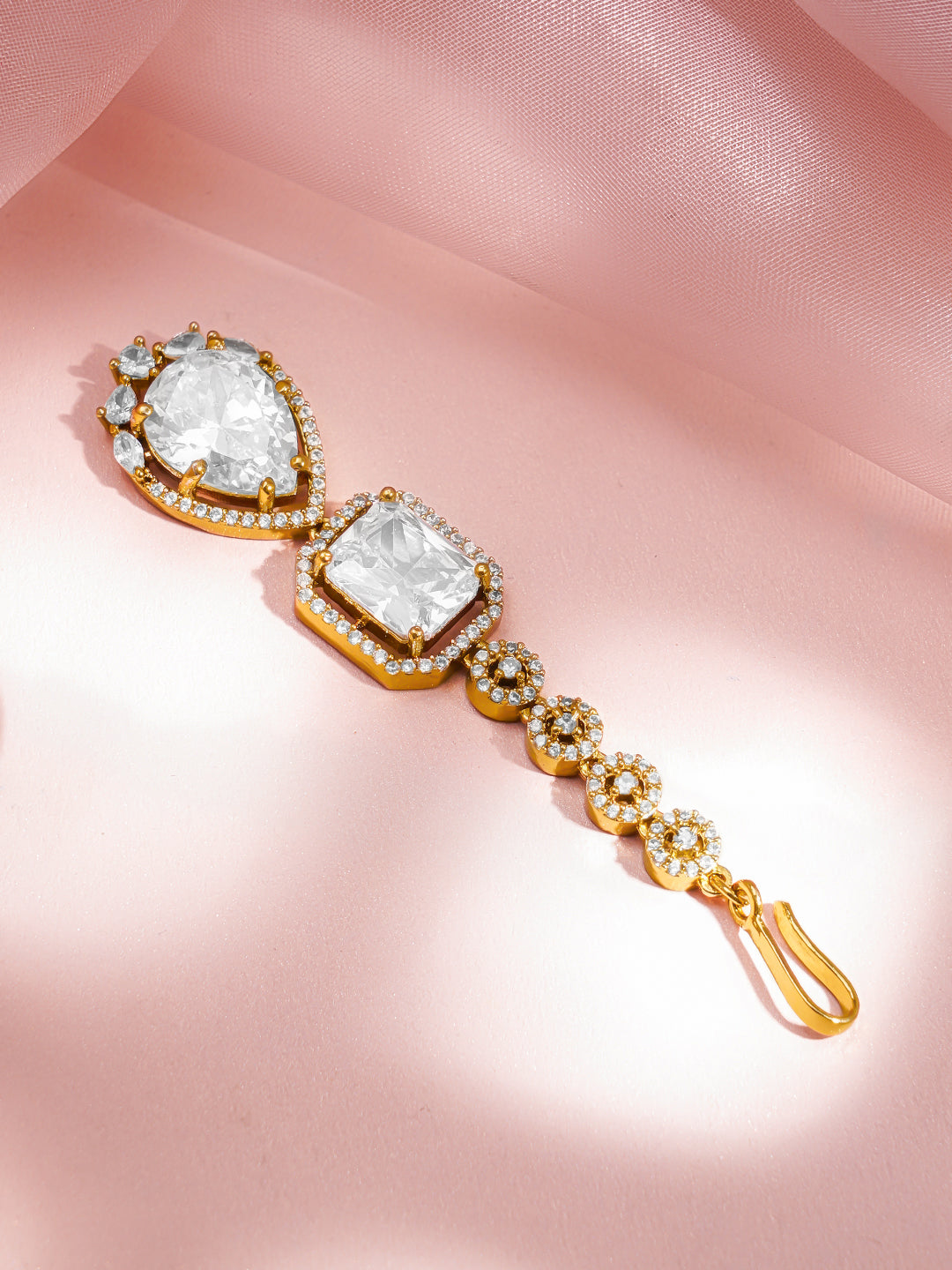 Festive Ready Diamond Shine Maangtikka フリーサイズ
