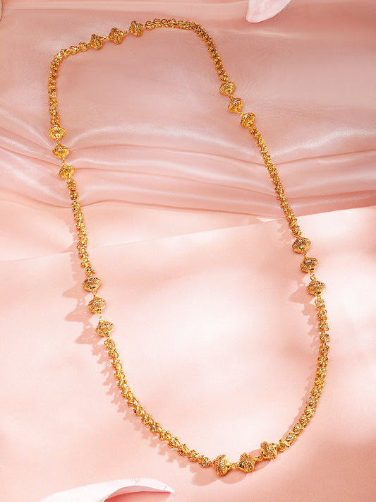 Stunning Gold Plated Necklace Chain フリーサイズ