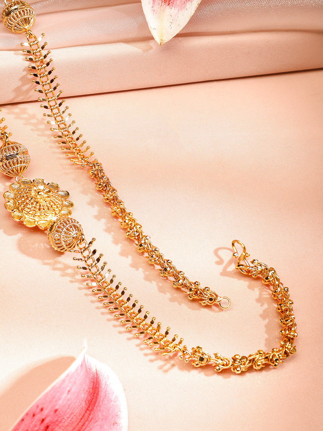 Vibrant Flora Gold Plated Necklace フリーサイズ