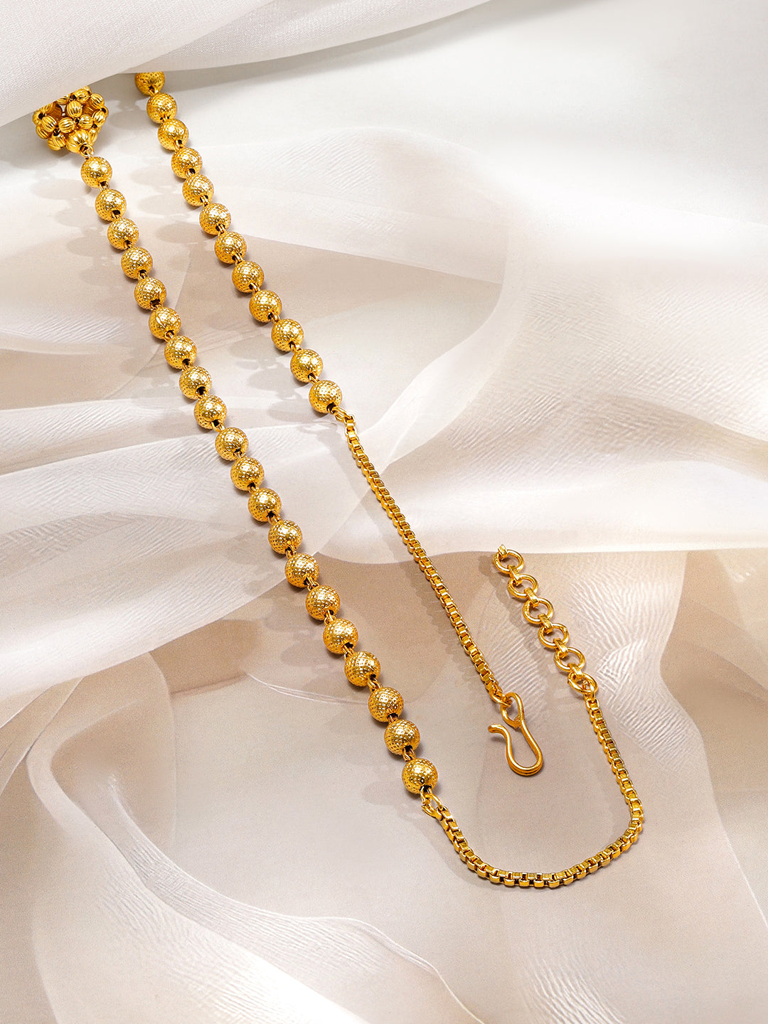 Gold Toned Beaded Necklace フリーサイズ