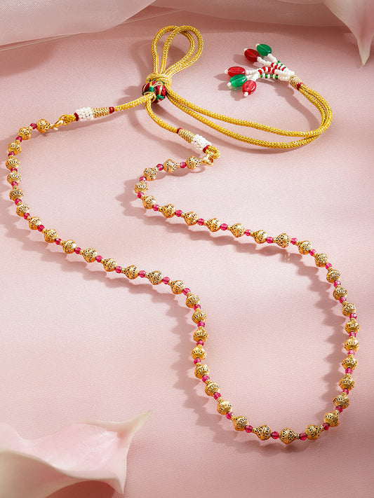 Timeless Gold Beads Jewellery Necklace フリーサイズ