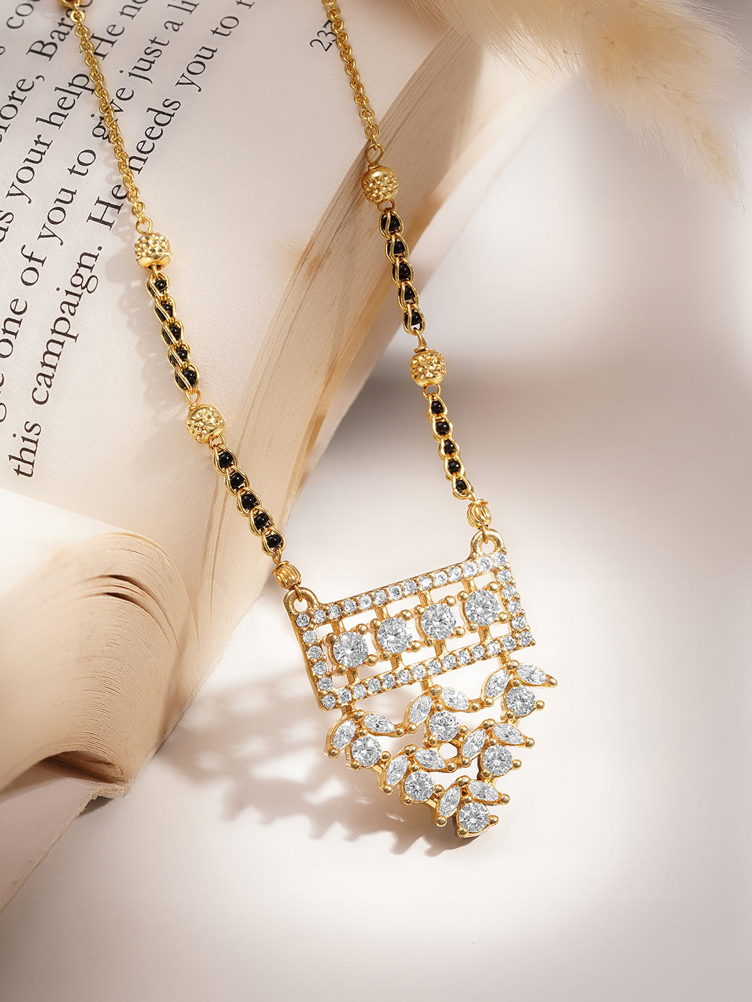 Gifting Ready Gold Mangalsutra Necklace フリーサイズ