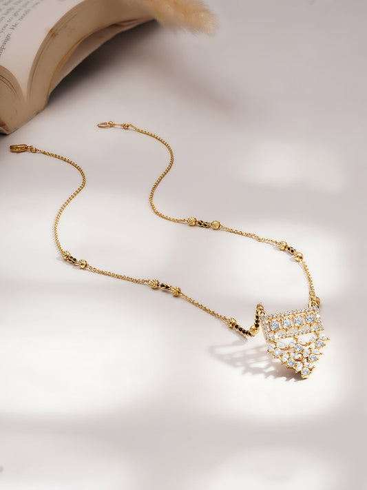 Gifting Ready Gold Mangalsutra Necklace フリーサイズ