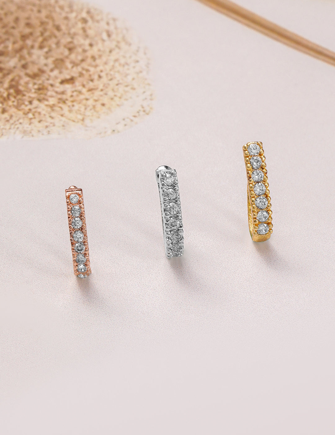 Gleaming American Diamond Nose Pin フリーサイズ