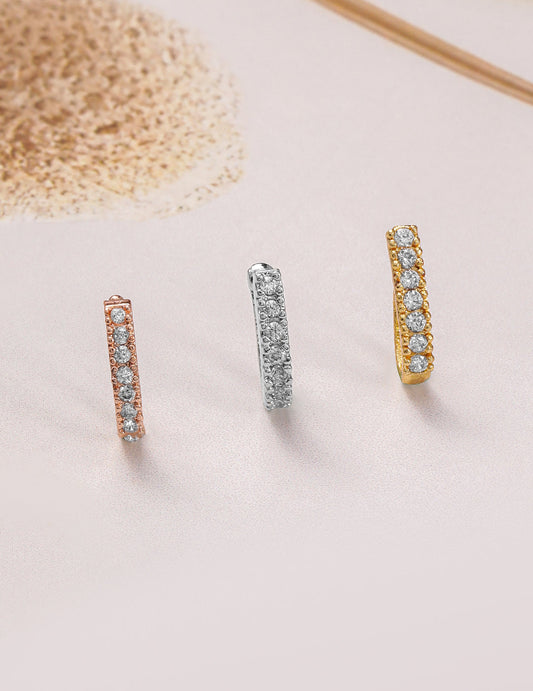 Gleaming American Diamond Nose Pin フリーサイズ