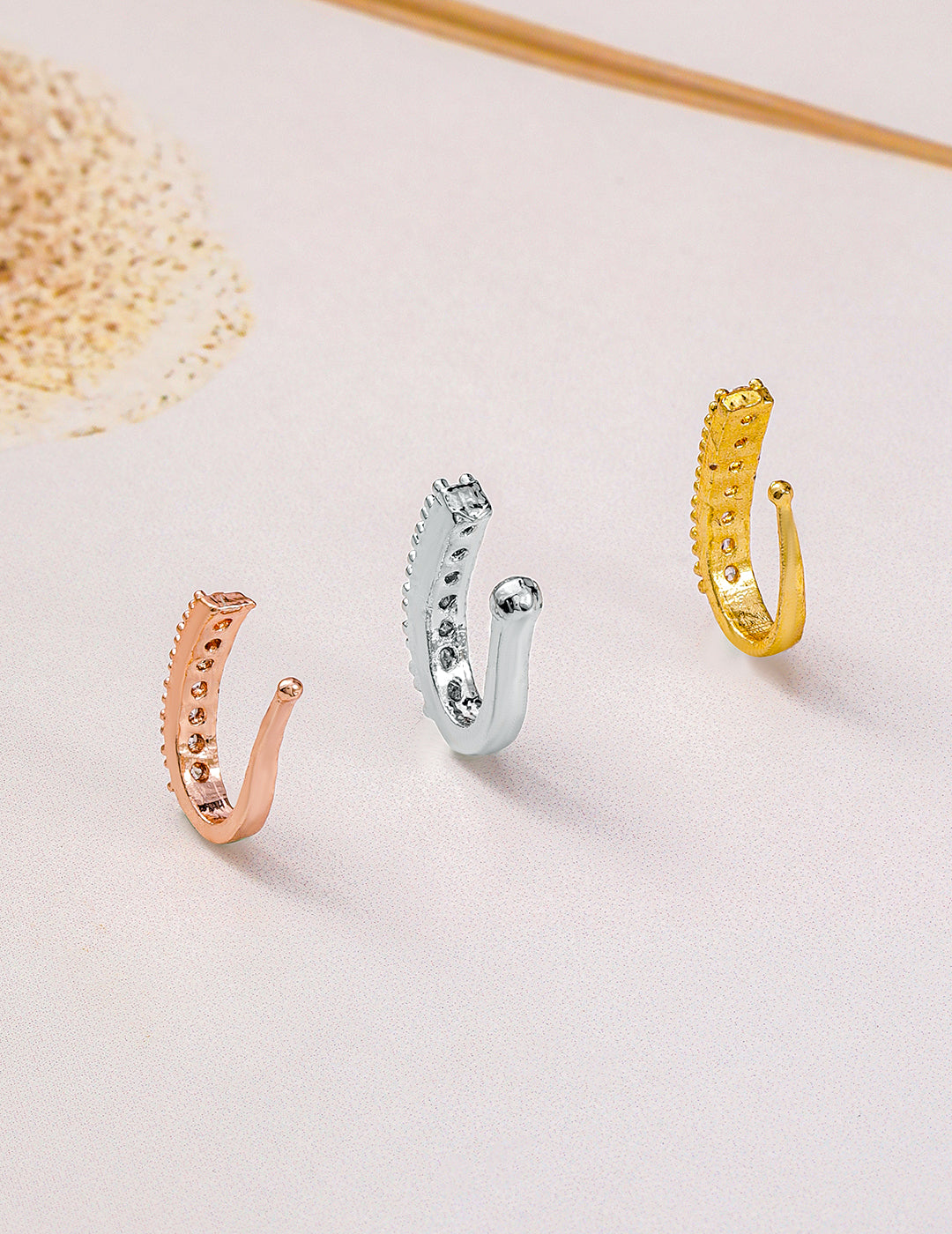 Gleaming American Diamond Nose Pin フリーサイズ
