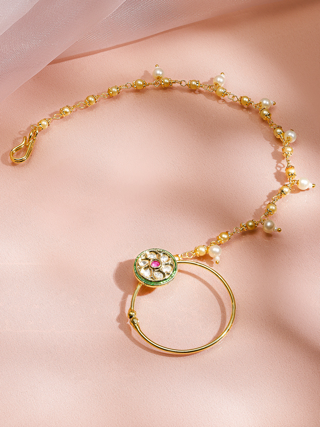 Tradition Touch Kundan Nose Ring フリーサイズ