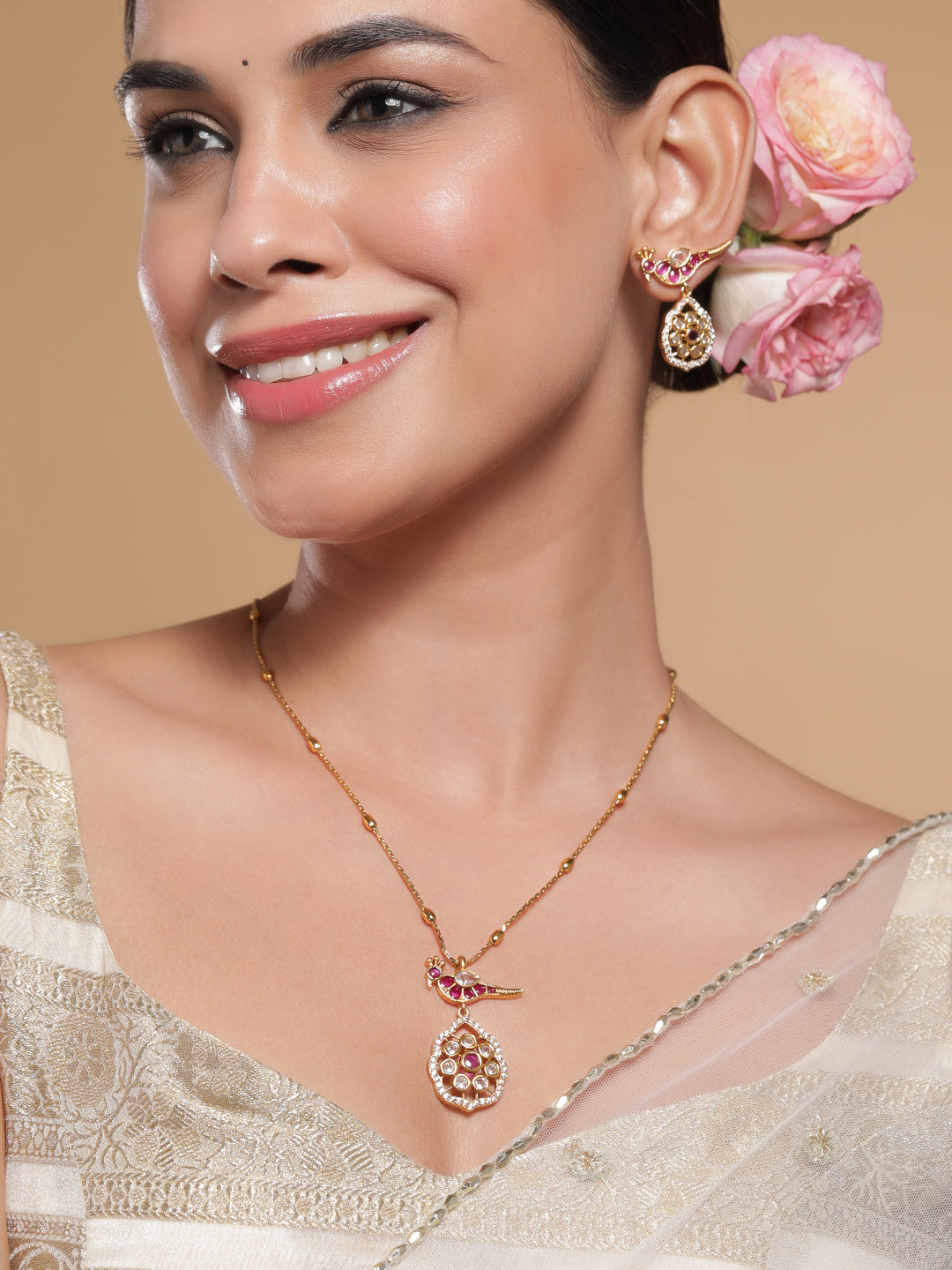 Wings in Pink Pendant Set フリーサイズ